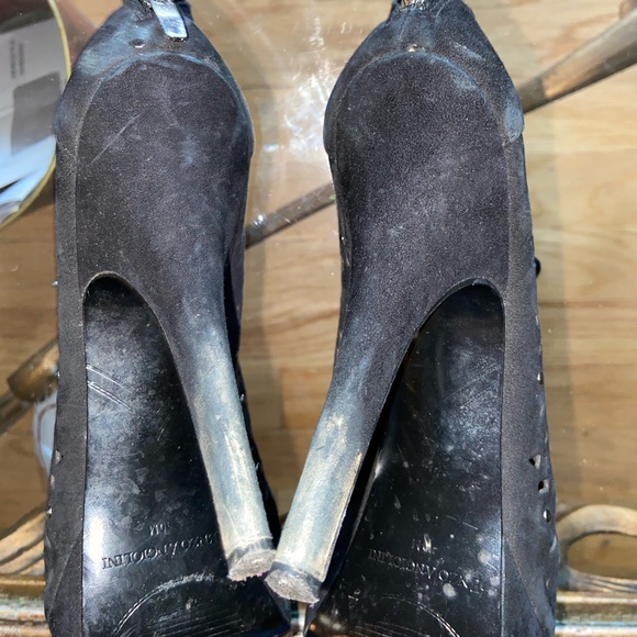 Enzo Angiolini black stud peep toe heels - Picture 5 of 5